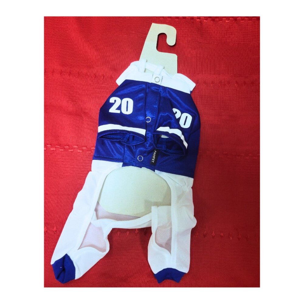 PAMPET / Puppe Love Dog Costume, Football Player, Blue SZ 3 - Picture 8 of 8